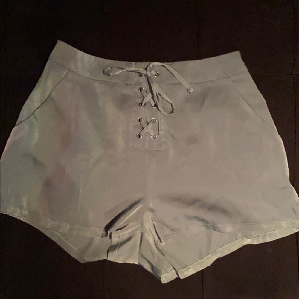 Forever 21 Green Silk Shorts